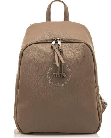 CASUAL BACKPACK MTNG ADRIA BROWN WITH GEOMETRIC STRAPS MARRóN