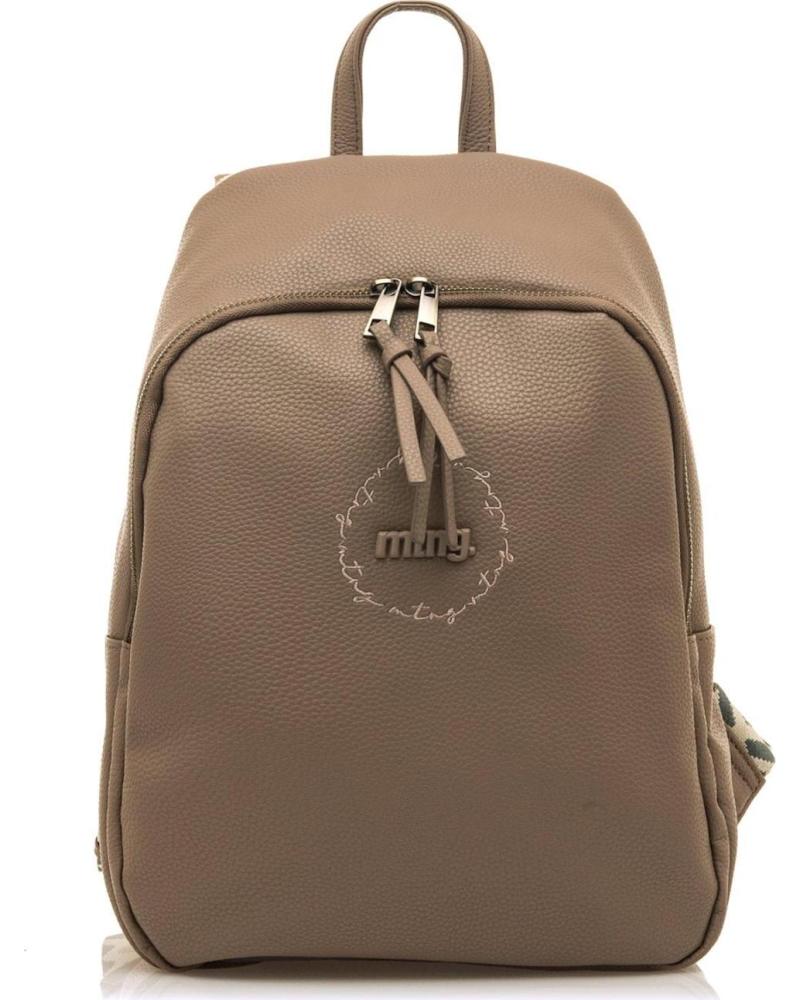CASUAL BACKPACK MTNG ADRIA BROWN WITH GEOMETRIC STRAPS MARRóN