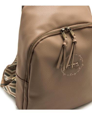 CASUAL BACKPACK MTNG ADRIA BROWN WITH GEOMETRIC STRAPS MARRóN