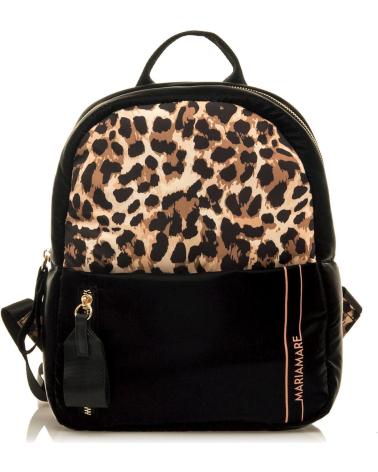 MARIA MARE ARUNA BLACK BACKPACK WITH ANIMAL PRINT NEGRO
