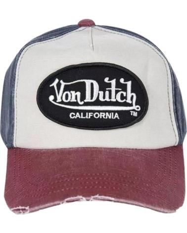 CASQUETTE TRUCKER VON DUTCH AVEC VISIÈRE ROUGE ET BRODERIE FRONTALE MARENGO MARENGO