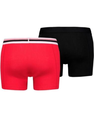 PUMA BIPACK BOXERSHORTS SCHWARZ UND ROT MIT LOGO-ELASTIKBUND ROJO