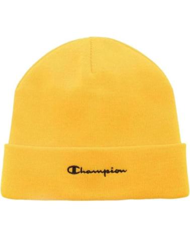 GORRO DE MALHA CHAMPION MOSTARDA COM LOGÓTIPO BORDADO FRONTAL MOSTAZA