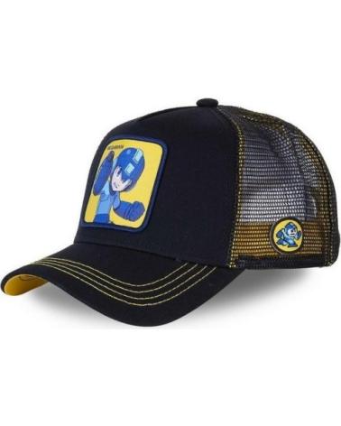 BONÉ CAPSLAB PRETO MEGAMAN COM BORDADO FRONTAL E ABA CURVA NEGRO
