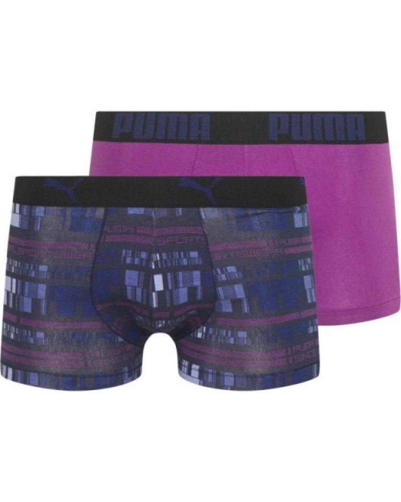 PUMA BIPACK AOP TRUNK BOXERSHORTS MARINEBLAU UND LILA MORADO
