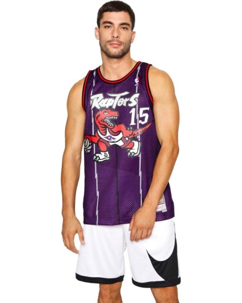 CAMISA MITCHELL & NESS TORONTO RAPTORS VINCE CARTER ROXA MORADO