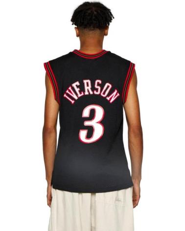 MITCHELL & NESS CAMISETA BALONCESTO ALLEN IVERSON SIXERS SWINGMAN NEGRA NEGRO