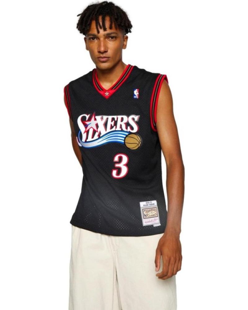 MITCHELL & NESS CAMISETA BALONCESTO ALLEN IVERSON SIXERS SWINGMAN NEGRA NEGRO