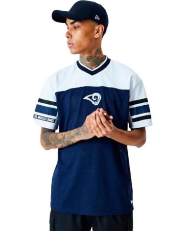 T-SHIRT NEW ERA RAMS JACQUARD OVERSIZED MESH MARINHO LOSRAM MARINO