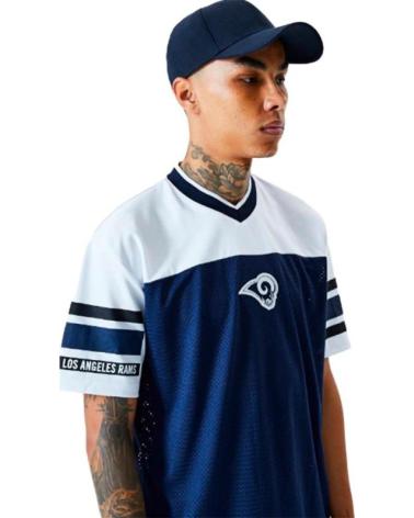 T-SHIRT NEW ERA RAMS JACQUARD OVERSIZED MESH MARINHO LOSRAM MARINO