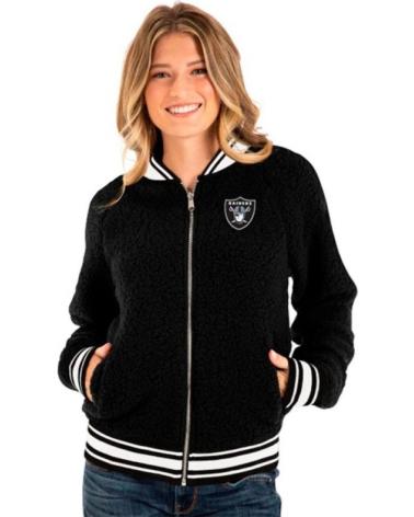 JAQUETA BEISEBOL NEW ERA RAIDERS SHERPA PRETA 178178 LASRAI NEGRO