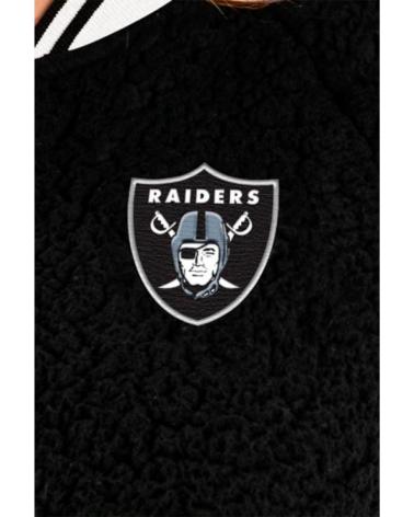JAQUETA BEISEBOL NEW ERA RAIDERS SHERPA PRETA 178178 LASRAI NEGRO