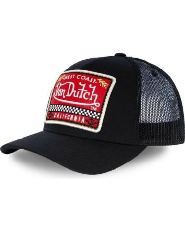 BONÉ TRUCKER VON DUTCH PRETO COM PATCH BORDADO NEGRO