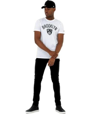 NEW ERA BROOKLYN NETS TEAM LOGO SHORT SLEEVE T-SHIRT WHITE BLANCO