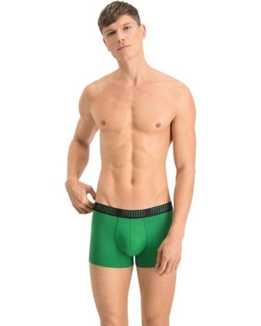 2ER PACK PUMA BASIC TRUNK BOXERSHORTS GRÜN UND SCHWARZ VERDE