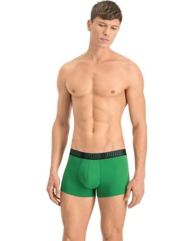 2ER PACK PUMA BASIC TRUNK BOXERSHORTS GRÜN UND SCHWARZ VERDE
