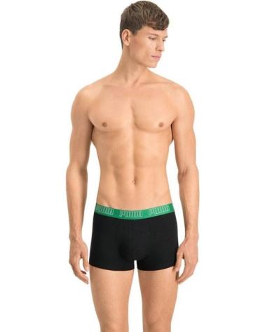 2ER PACK PUMA BASIC TRUNK BOXERSHORTS GRÜN UND SCHWARZ VERDE