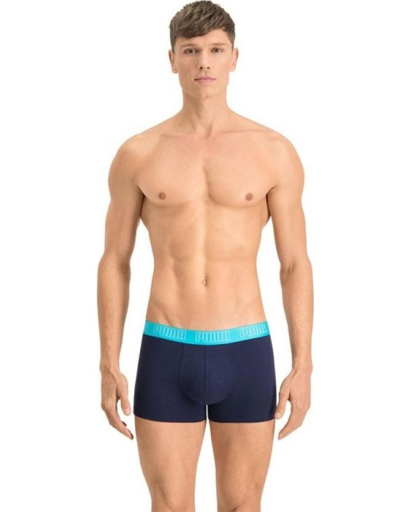 PUMA BOXERS BASIC TRUNK BIPACK MARINE ET TURQUOISE TURQUESA