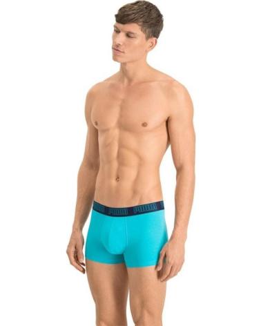 PUMA BOXERS BASIC TRUNK BIPACK MARINE ET TURQUOISE TURQUESA