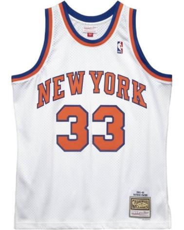 MAGLIA SWINGMAN MITCHELL & NESS PATRICK EWING #33 NEW YORK KNICKS BIANCA BLANCO