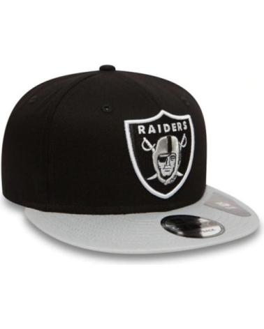 BONÉ NEW ERA LAS VEGAS RAIDERS NFL COTTON BLOCK PRETO COM ABA CINZA NEGRO