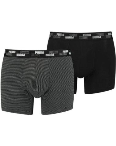 PUMA BIPACK YD MINI STRIPE TRUNK BOXERSHORTS SCHWARZ NEGRO