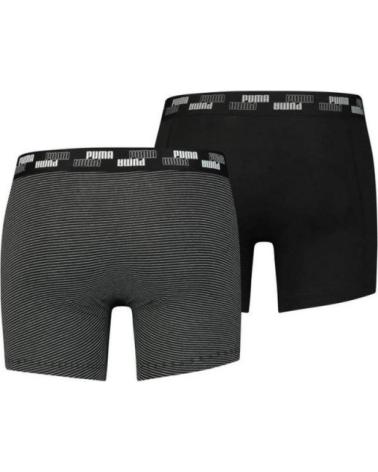 PUMA BIPACK YD MINI STRIPE TRUNK BOXERSHORTS SCHWARZ NEGRO
