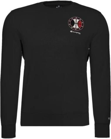 CHAMPION BIG LOGO CREWNECK SWEATSHIRT BLACK NEGRO