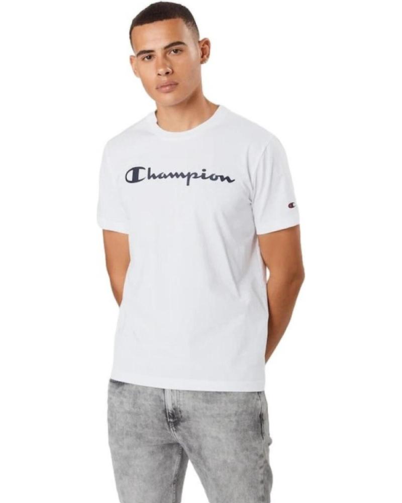 T-SHIRT BRANCA DE MANGA CURTA CHAMPION BIG LOGO LEGACY BLANCO
