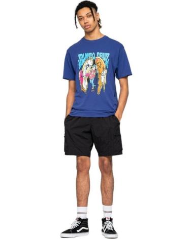 SANTA CRUZ T-SHIRT GRABKE MELTING CLOCKS BLEU MARINE MARINO