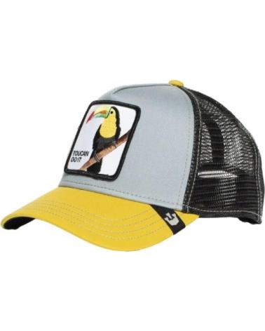 GOORIN BROS THE TOUCAN GREY YELLOW TRUCKER HAT GRIS