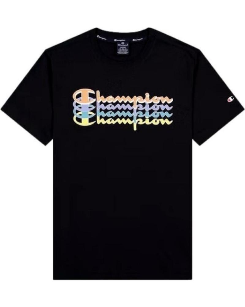 CHAMPION LEGACY INSERT LOGO TEE NOIR NEGRO