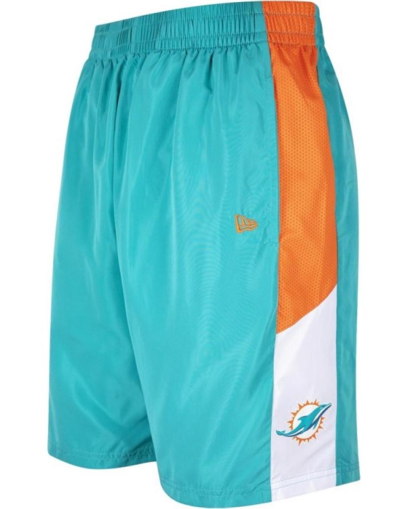 NEW ERA PANTALONCINI IN MESH NFL MIAMI DOLPHINS TURCHESE CON PANNELLI LATERALI TURQUESA