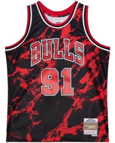 CAMISOLA MITCHELL & NESS CHICAGO BULLS #91 DOODLE SWINGMAN PRETA NEGRO