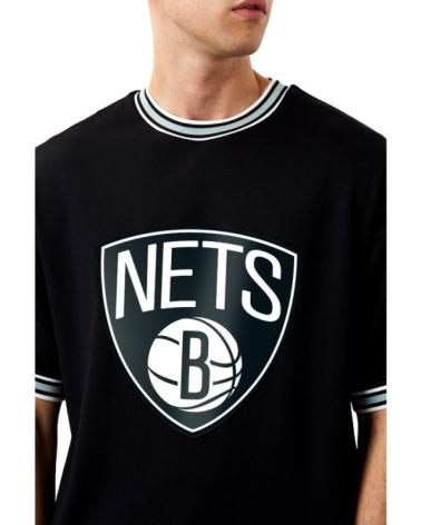 CAMISETA NEW ERA BROOKLYN NETS TEAM LOGO BRONET PRETA MANGA CURTA NEGRO2