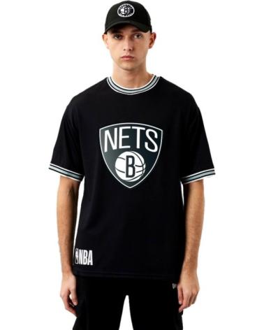 CAMISETA NEW ERA BROOKLYN NETS TEAM LOGO BRONET PRETA MANGA CURTA NEGRO2