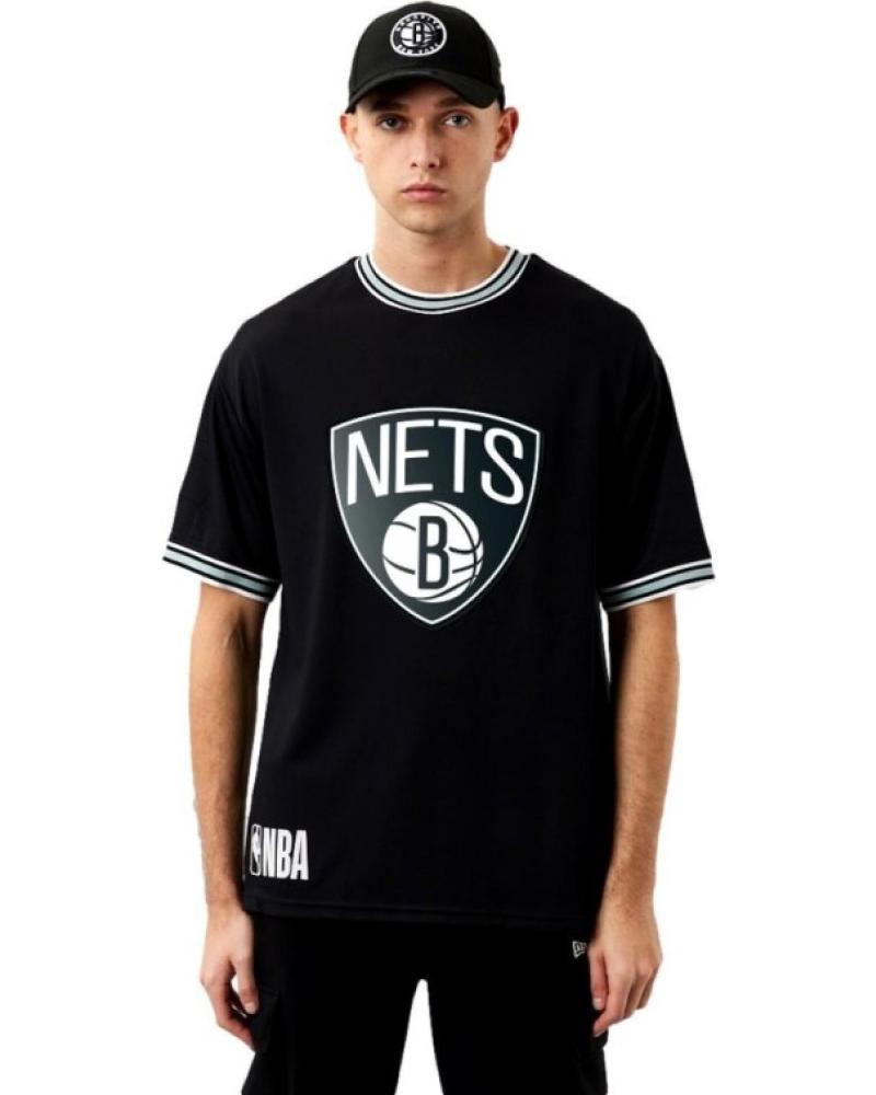 CAMISETA NEW ERA BROOKLYN NETS TEAM LOGO BRONET PRETA MANGA CURTA NEGRO2