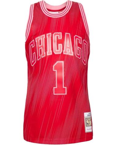 CANOTTA DA BASKET MITCHELL & NESS CHICAGO BULLS ROSSA CON NUMERO 1 ROJO