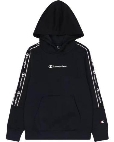 FELPA CON CAPPUCCIO CHAMPION JUNIOR LEGACY SCRIPT NERA NEGRO