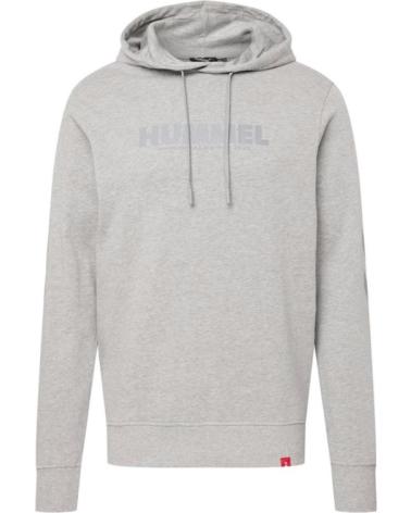 SUDADERA CON CAPUCHA HUMMEL LEGACY LOGO GRIS GRIS