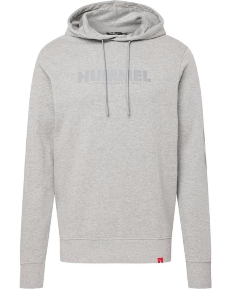 SUDADERA CON CAPUCHA HUMMEL LEGACY LOGO GRIS GRIS