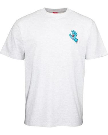 T-SHIRT SANTA CRUZ SCREAMING HAND CHEST BLANC BLANCO