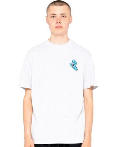 T-SHIRT SANTA CRUZ SCREAMING HAND CHEST BLANC BLANCO
