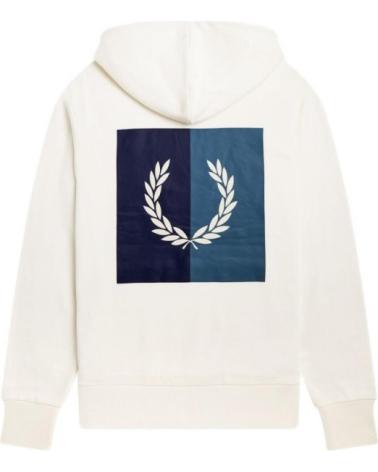 SUDADERA CON CAPUCHA FRED PERRY LAUREL WREATH HOODED SWEAT BLANCA BLANCO