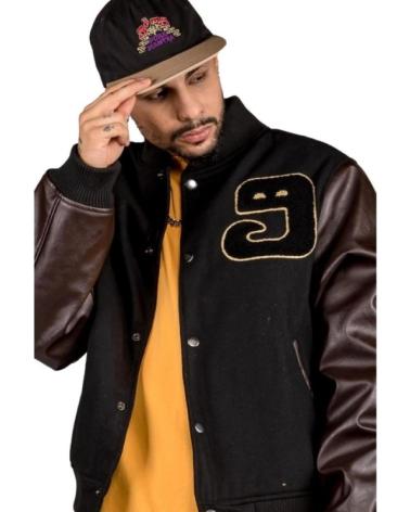 GRIMEY LUST MANTRA WOOL BASEBALL JACKET BLACK UNISEX NEGRO