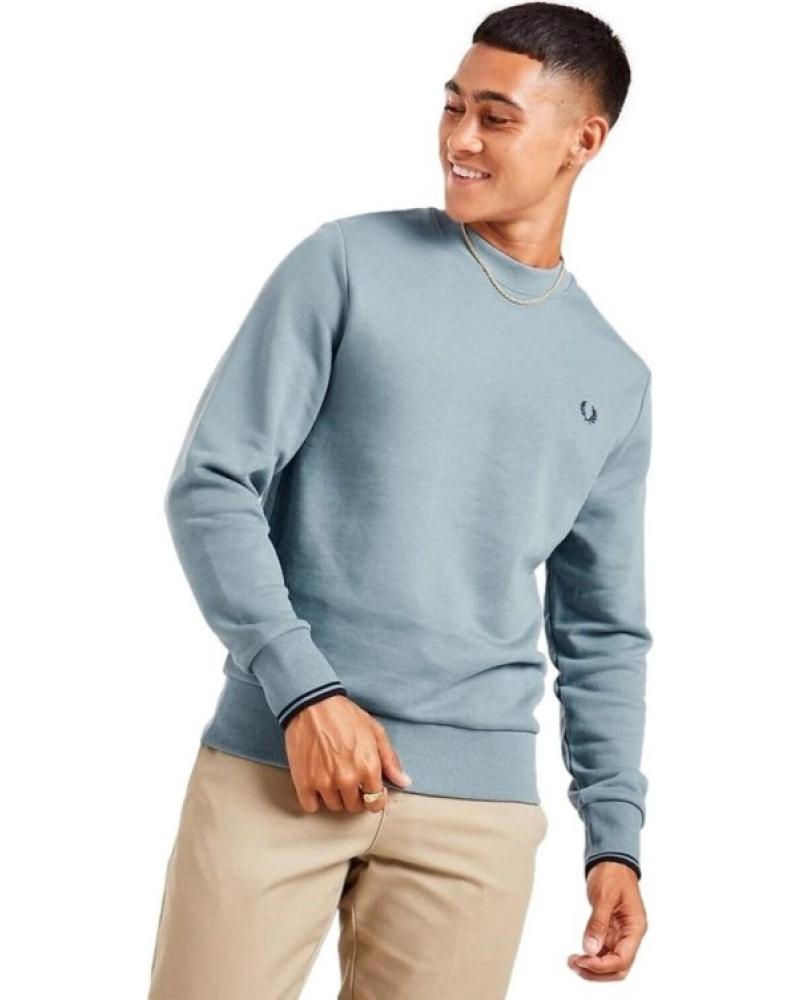 SUDADERA FRED PERRY CREWNECK AZUL AZUL