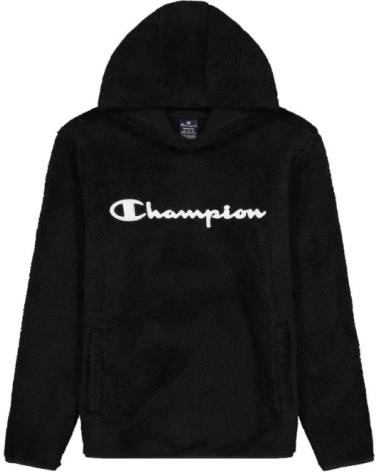 SUDADERA CON CAPUCHA CHAMPION BIG LOGO FLEECE NEGRA NEGRO