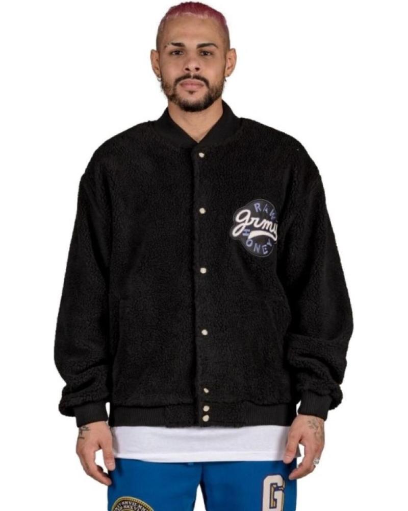 GRIMEY CHAQUETA POLAR HIVE SHERPA BUTTON NEGRA NEGRO