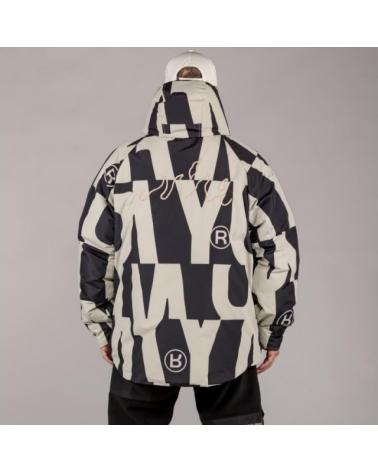 GRIMEY PARKA SNOW FOX ESTAMPA ALL OVER PRETA NEGRO