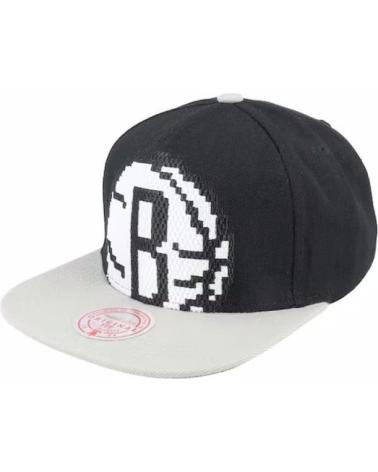 MITCHELL & NESS CAPPELLO SNAPBACK BROOKLYN NETS 8 BIT XL NERO NEGRO